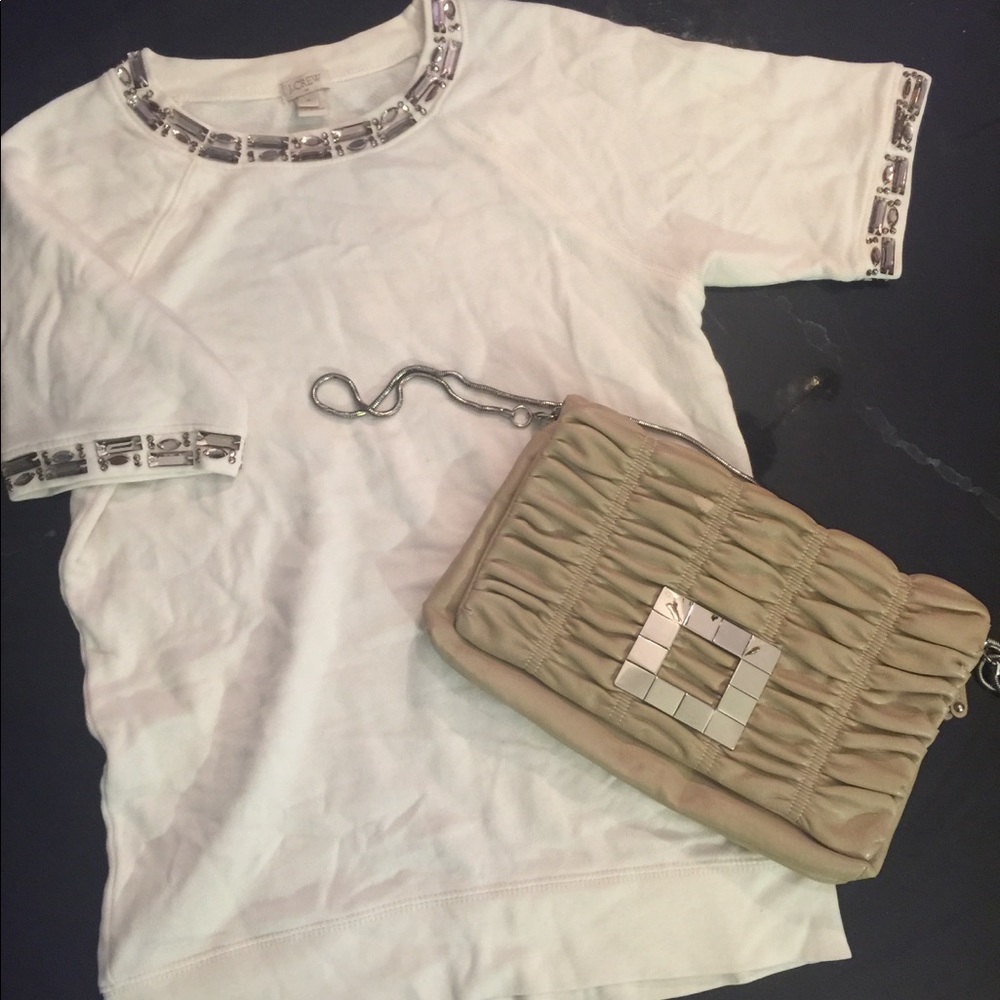 J Crew Short Sleeve Knot Top